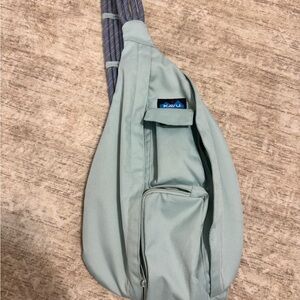 Kavu Light Mint Rope Sling with Navy Logo Accent